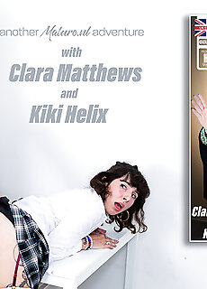 Hot Lesbian Student Kiki Helix Gets Her Ass Red Hot Spanked By Strict Teacher Clara Matthews