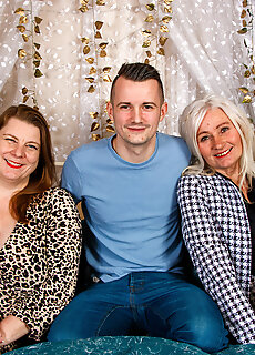 Mature.nl - An Old And Young Threesome Between Cougar Ellen B, Curvy Mature Rachel And Her Stepson