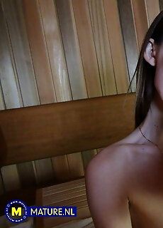 Julia Rain Is A Hot Mom Getting Anal Sex From An Older Stranger In The Sauna In Kinky Style